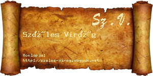 Széles Virág névjegykártya
