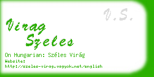 virag szeles business card